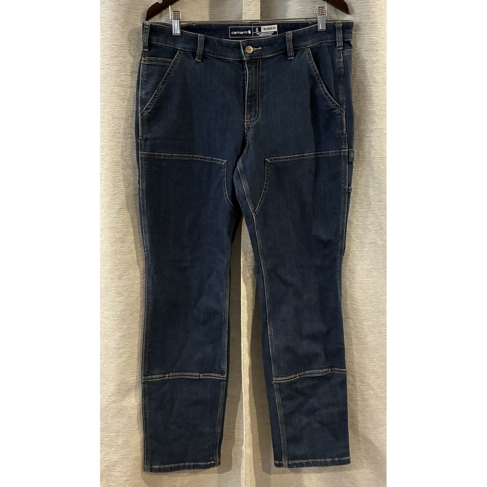 Carhartt Rugged Flex Double Knee Jeans Womens Size 14 Tall